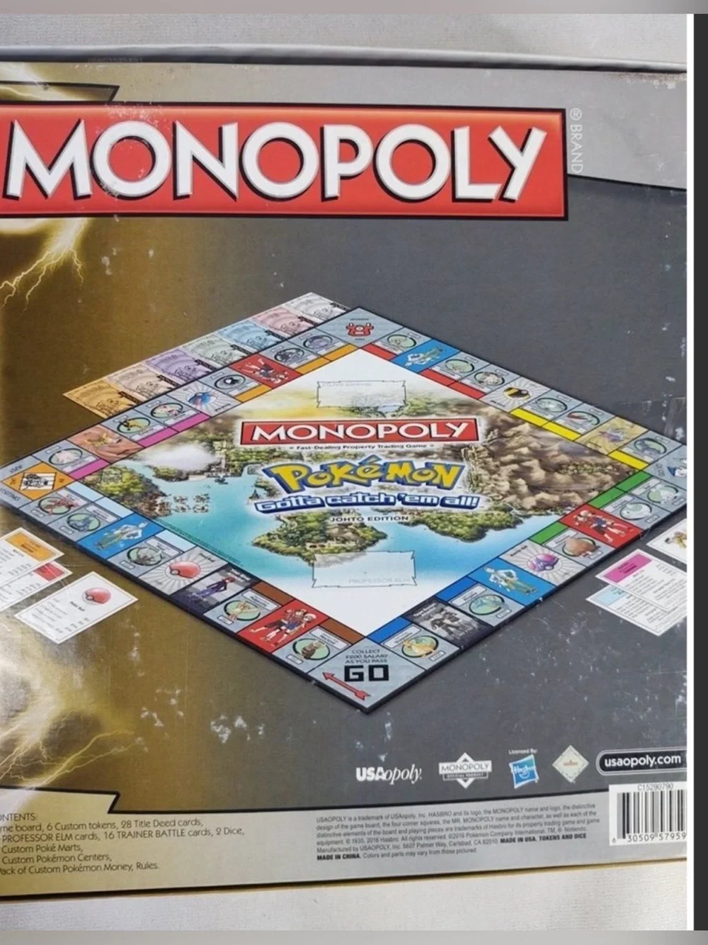 Monopoly Pokémon Johto Edition Board Game complete set